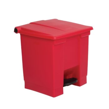 Rubbermaid Step-On Pedal Bin Red - 30.5Ltr