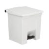 Rubbermaid Step-On Pedal Bin White - 30.5Ltr