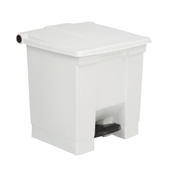 Rubbermaid Step-On Pedal Bin White - 30.5Ltr