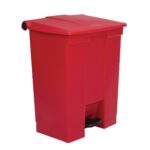 Rubbermaid Step-On Pedal Bin Red - 68Ltr