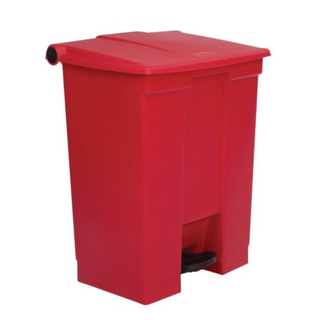 Rubbermaid Step-On Pedal Bin Red - 68Ltr