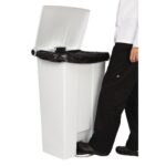 Rubbermaid Step-On-Pedal Bin White - 87Ltr