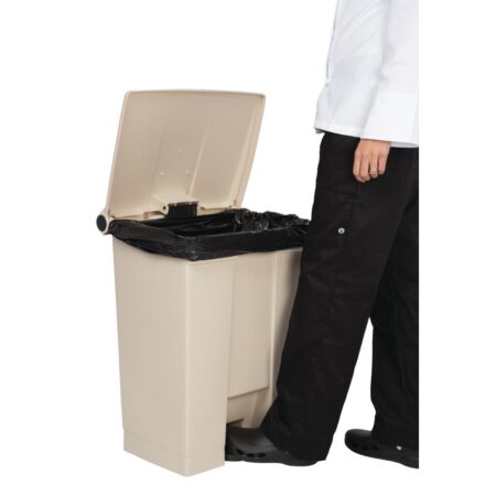 Rubbermaid Step-On Pedal Bin Beige - 68Ltr