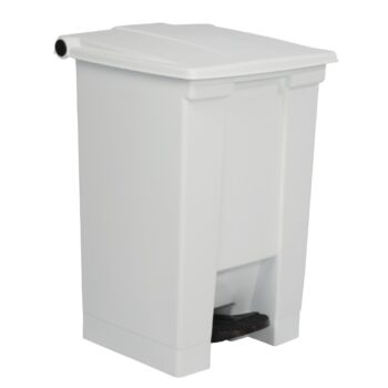 Rubbermaid Step-On Pedal Bin White - 45.5Ltr