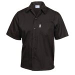 Chef Works Black Cool Vent Chef Shirt Polycotton - 