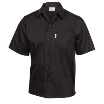 Chef Works Black Cool Vent Chef Shirt Polycotton - 