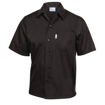 Chef Works Black Cool Vent Chef Shirt Polycotton -