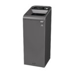 Rubbermaid Configure Recycling Bin with Landfill Label Black 57Ltr