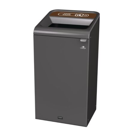 Rubbermaid Configure Recycling Bin with Food Waste Label Brown 87Ltr 1 Rubbermaid Configure Recycling Bin with Food Waste Label Brown 87Ltr