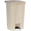 Rubbermaid Step-On-Pedal Bin Beige - 87Ltr