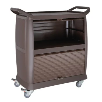 Vogue 3 Tier Trolley Polypropylene Brown - 1040x987x525mm 41x 38 4/5x 20 2/3"