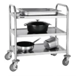 EDLP Vogue 3 Tier Flat Pack Trolley St/St - 825x710x405mm 32 1/2x28x16"