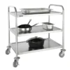 EDLP Vogue 3 Tier Flat Pack Trolley St/St - 940x537x875mm 37x21x34 1/2"
