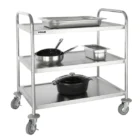 EDLP Vogue 3 Tier Flat Pack Trolley St/St - 940x537x875mm 37x21x34 1/2"