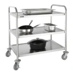 EDLP Vogue 3 Tier Flat Pack Trolley St/St - 940x537x875mm 37x21x34 1/2"