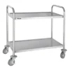 Vogue 2 Tier Flat Pack Trolley St/St - 810x455x855mm 32x18x33 3/4"