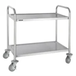 Vogue 2 Tier Flat Pack Trolley St/St - 810x455x855mm 32x18x33 3/4"