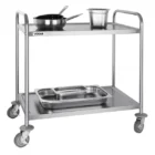Vogue 2 Tier Flat Pack Trolley St/St - 825x710x405mm 32 1/2x28x16"