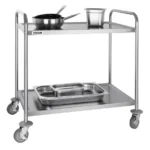 Vogue 2 Tier Flat Pack Trolley St/St - 825x710x405mm 32 1/2x28x16"
