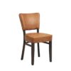 Oregon Wenge Wood and Faux Leather Dining Chair Tan (Pack of 2)
