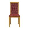 Brooklyn Padded Back Soft Oak Dining Chair with Red Diamond Padded Seat and Back (Pack of 2)