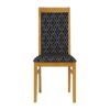 Brooklyn Padded Back Soft Oak Dining Chair with Black Diamond Padded Seat and Back (Pack of 2)