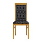Brooklyn Padded Back Soft Oak Dining Chair with Black Diamond Padded Seat and Back (Pack of 2)