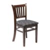 Manhattan Dark Walnut Dining Chair with Black Diamond Padded Seat (Pack of 2)