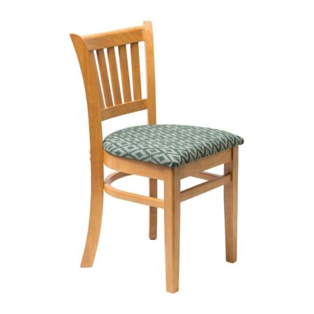 Manhattan Soft Oak Dining Chair with Green Diamond Padded Seat (Pack of 2) 1 Manhattan Soft Oak Dining Chair with Green Diamond Padded Seat (Pack of 2)