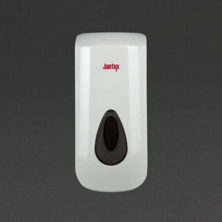 Jantex Manual Liquid Soap and Hand Sanitiser Dispenser 900ml White