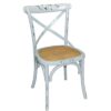 Bolero Blue Bentwood Chairs with Metal Cross Backrest (Pack of 2)
