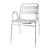 Bolero Aluminium Stacking Chairs Arched Arms (Pack of 4)