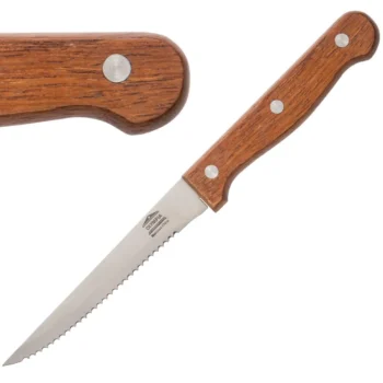 Olympia Steak Knives Wooden Handle (Pack of 12)