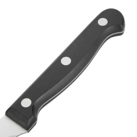 Olympia Serrated Steak Knives Black Handle (Pack of 12)