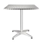 Bolero Square Stainless Steel Bistro Table 700mm