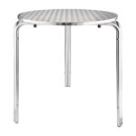 Bolero Round Stainless Steel Bistro Table 700mm