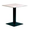 Turin Metal Base Square Dining Table with Laminate Top Marble 600mm
