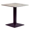Turin Metal Base Square Dining Table with Laminate Top Concrete 600mm