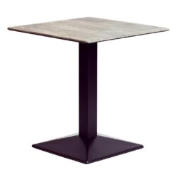 Turin Metal Base Square Dining Table with Laminate Top Concrete 600mm