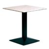 Turin Metal Base Square Dining Table with Laminate Top Marble 700mm