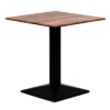 Turin Metal Base Square Dining Table with Laminate Top Planked Oak 700mm