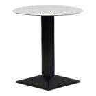 Turin Metal Base Round Dining Table with Laminate Top Marble 600mm