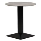 Turin Metal Base Round Dining Table with Laminate Top Concrete 600mm