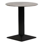 Turin Metal Base Round Dining Table with Laminate Top Concrete 600mm