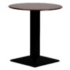 Turin Metal Base Round Dining Table with Laminate Top Walnut 600mm