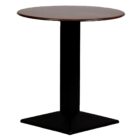 Turin Metal Base Round Dining Table with Laminate Top Walnut 600mm