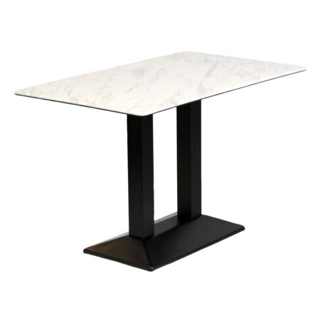 Turin Metal Base Rectangular Dining Table with Laminate Top Marble 1200x700mm 1 Turin Metal Base Rectangular Dining Table with Laminate Top Marble 1200x700mm