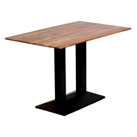 Turin Metal Base Rectangular Dining Table with Laminate Top Planked Oak 1200x700mm 1 Turin Metal Base Rectangular Dining Table with Laminate Top Planked Oak 1200x700mm