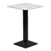 Turin Metal Base Square Poseur Table with Laminate Top Marble 600mm
