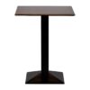 Turin Metal Base Square Poseur Table with Laminate Top Walnut 600mm